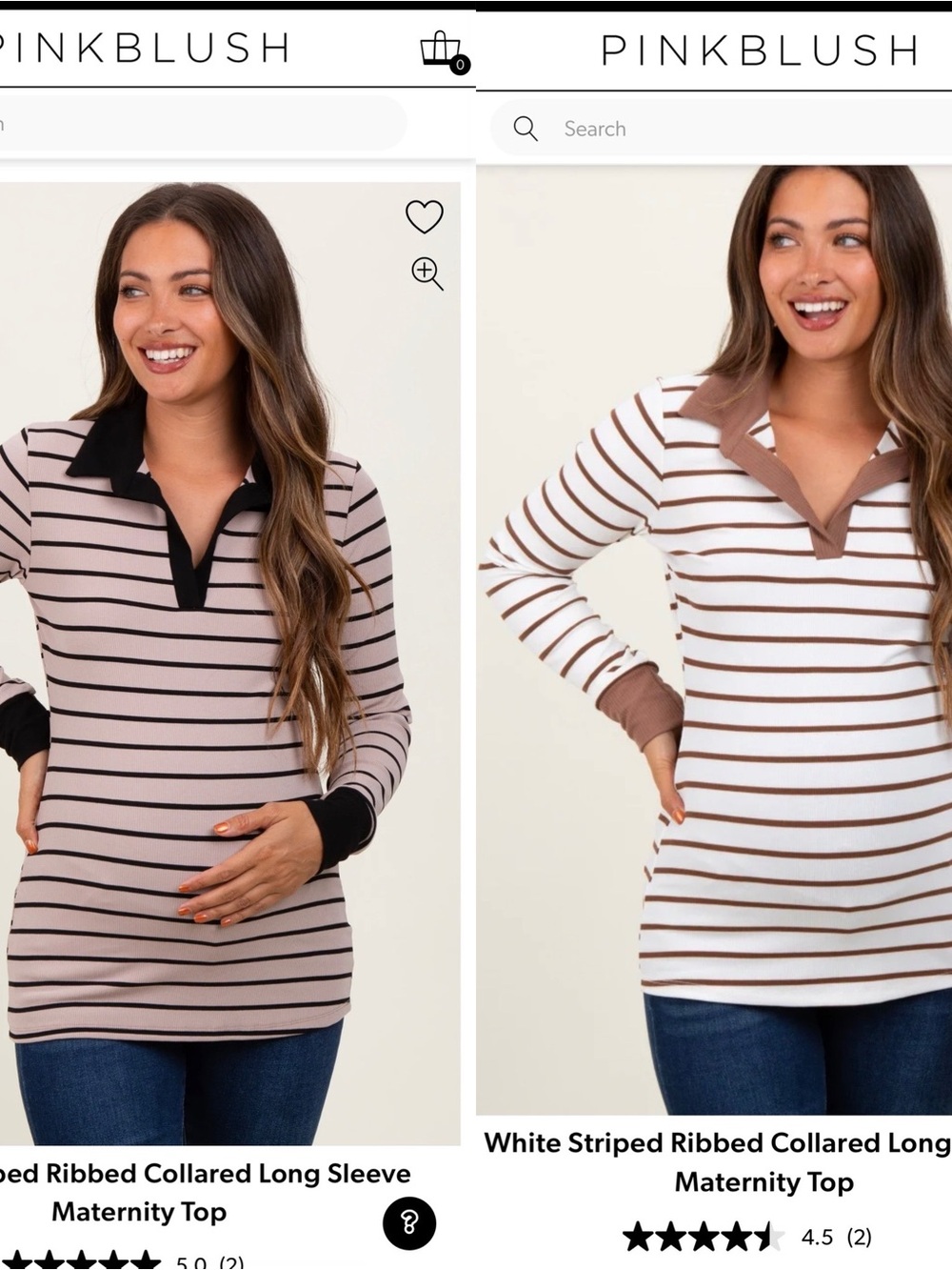 Pink Blush Maternity Blouse (2 Included) | Size L | EUC